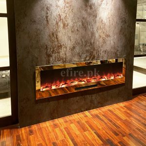 Electric Fireplace 60"x20" Gold