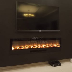 Electric Fireplace 72"x20" Black